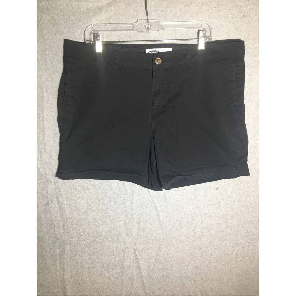 Womens Old Navy Everyday Shorts Black Casual Capsule Wardrobe Spring Summer